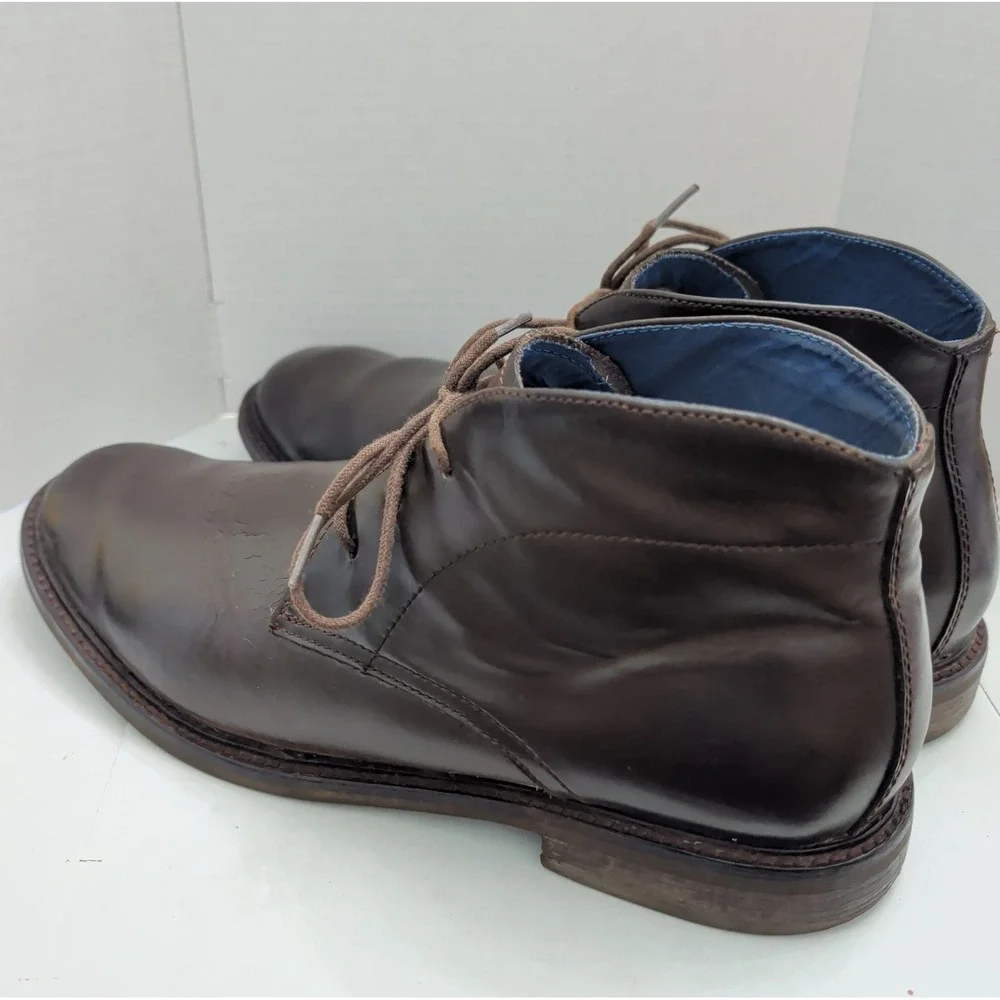 Mark Nason X Skechers Men's Sz 11 Brown Leather Chukka Lace-Up Boots Beatles